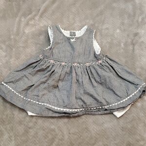 The Children's Place Black and White Checkered Dress Baby 12 Months